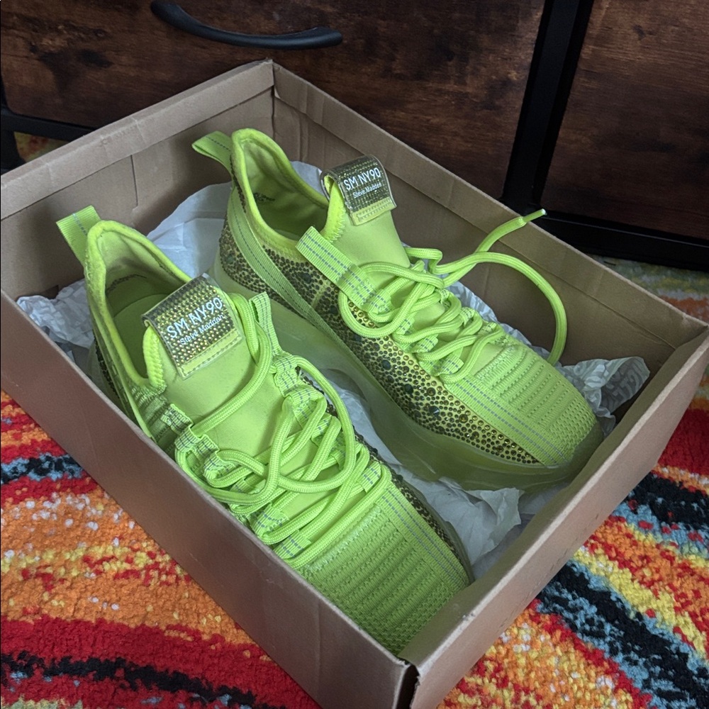 Steve Madden Neon Yellow Sneakers